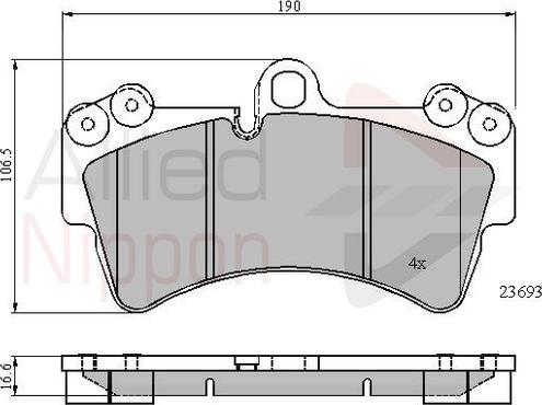 Comline ADB01315 - Brake Pad Set, disc brake autospares.lv