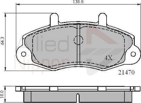 Comline ADB0132 - Brake Pad Set, disc brake autospares.lv