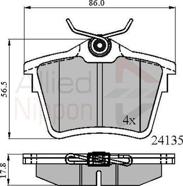 Comline ADB01252 - Brake Pad Set, disc brake autospares.lv