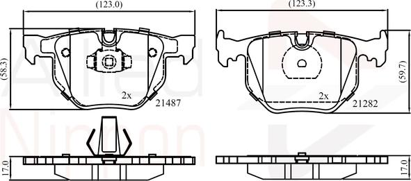 Comline ADB01205 - Brake Pad Set, disc brake autospares.lv