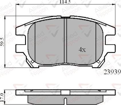 Comline ADB01212 - Brake Pad Set, disc brake autospares.lv