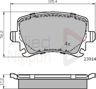 Comline ADB01284 - Brake Pad Set, disc brake autospares.lv