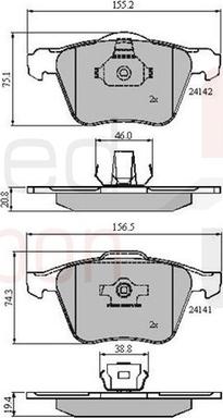 Comline ADB01280 - Brake Pad Set, disc brake autospares.lv