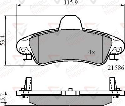 Comline ADB01235 - Brake Pad Set, disc brake autospares.lv