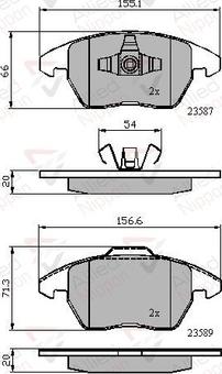 Comline ADB01224 - Brake Pad Set, disc brake autospares.lv