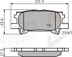 Comline ADB01279 - Brake Pad Set, disc brake autospares.lv