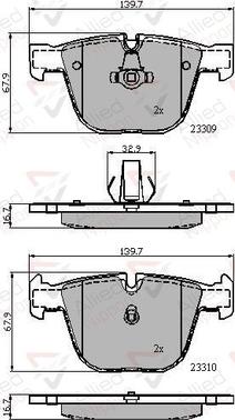 Comline ADB01794 - Brake Pad Set, disc brake autospares.lv