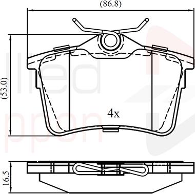 Comline ADB01797 - Brake Pad Set, disc brake autospares.lv