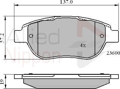 Comline ADB01748 - Brake Pad Set, disc brake autospares.lv