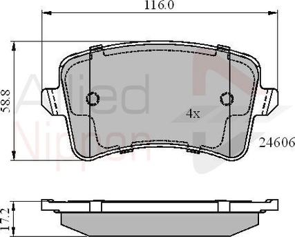 Comline ADB01709 - Brake Pad Set, disc brake autospares.lv