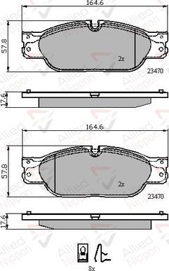 Comline ADB01704 - Brake Pad Set, disc brake autospares.lv