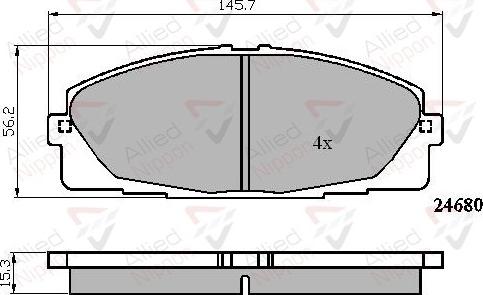 Girling 6134859 - Brake Pad Set, disc brake autospares.lv