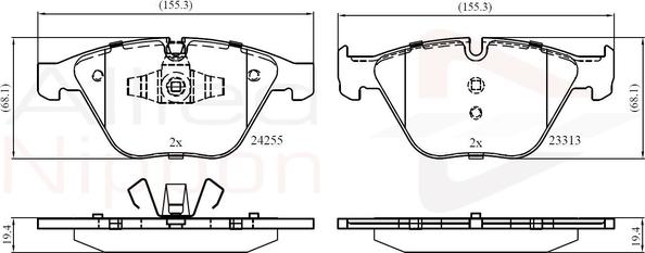 Comline ADB01700 - Brake Pad Set, disc brake autospares.lv