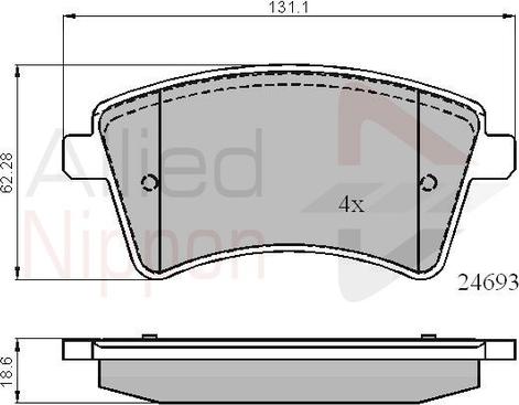 Comline ADB01707 - Brake Pad Set, disc brake autospares.lv