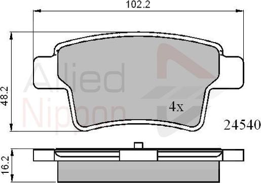 Comline ADB01713 - Brake Pad Set, disc brake autospares.lv