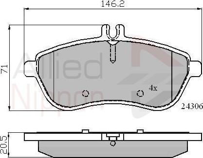 Comline ADB01786 - Brake Pad Set, disc brake autospares.lv