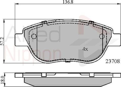 Comline ADB01783 - Brake Pad Set, disc brake autospares.lv