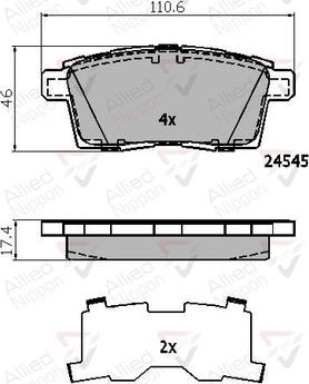 Comline ADB01731 - Brake Pad Set, disc brake autospares.lv