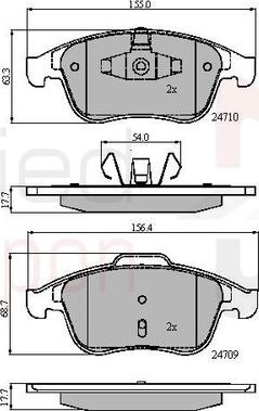 Comline ADB01725 - Brake Pad Set, disc brake autospares.lv