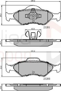 Comline ADB0899 - Brake Pad Set, disc brake autospares.lv