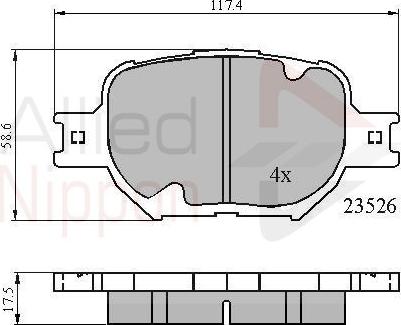 Comline ADB0896 - Brake Pad Set, disc brake autospares.lv