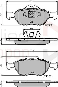 Comline ADB0891 - Brake Pad Set, disc brake autospares.lv