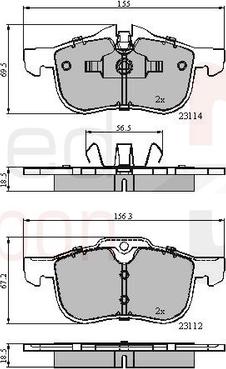 Comline ADB0898 - Brake Pad Set, disc brake autospares.lv