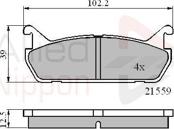 Comline ADB0875 - Brake Pad Set, disc brake autospares.lv