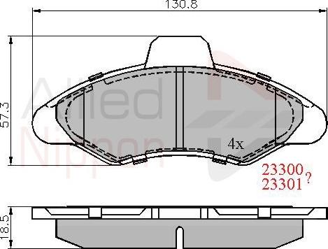 Comline ADB0393 - Brake Pad Set, disc brake autospares.lv