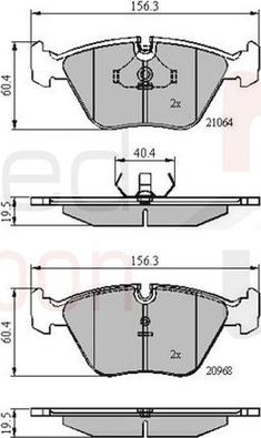 Comline ADB0358 - Brake Pad Set, disc brake autospares.lv