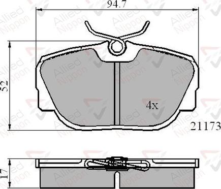 Comline ADB0361 - Brake Pad Set, disc brake autospares.lv