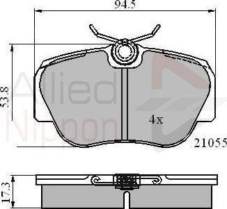 Comline ADB0328 - Brake Pad Set, disc brake autospares.lv