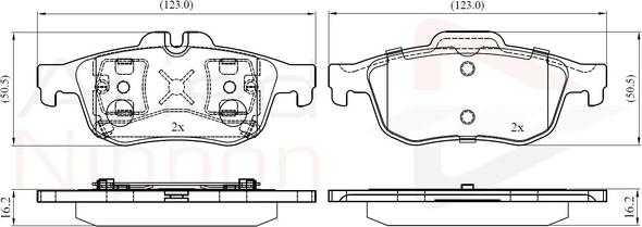 Comline ADB02425 - Brake Pad Set, disc brake autospares.lv