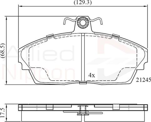 Comline ADB0256 - Brake Pad Set, disc brake autospares.lv