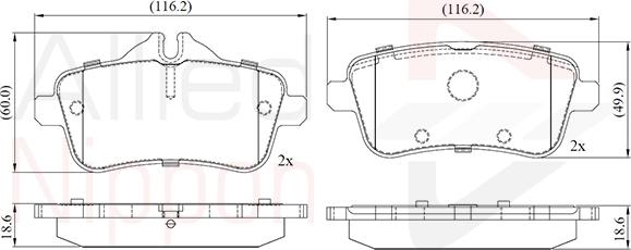 Comline ADB02642 - Brake Pad Set, disc brake autospares.lv