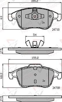 Comline ADB02001 - Brake Pad Set, disc brake autospares.lv