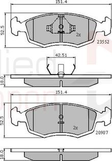 Comline ADB0201 - Brake Pad Set, disc brake autospares.lv