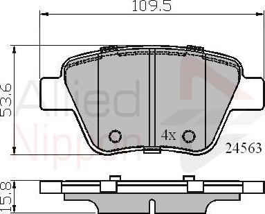 Comline ADB02022 - Brake Pad Set, disc brake autospares.lv