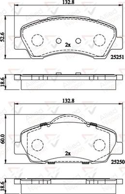 Comline ADB02199 - Brake Pad Set, disc brake autospares.lv