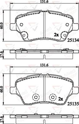 Comline ADB02197 - Brake Pad Set, disc brake autospares.lv