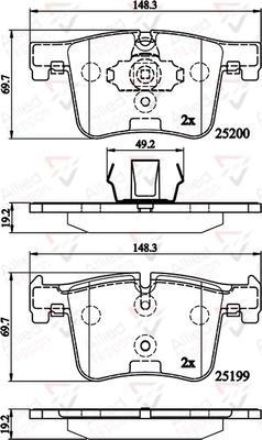 Comline ADB02149 - Brake Pad Set, disc brake autospares.lv