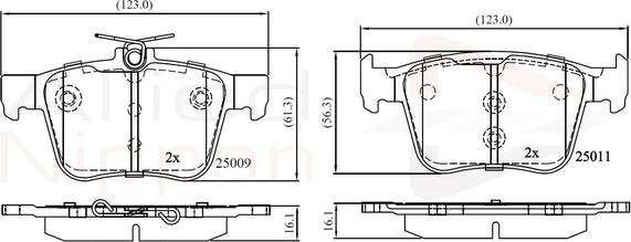 Comline ADB02157 - Brake Pad Set, disc brake autospares.lv