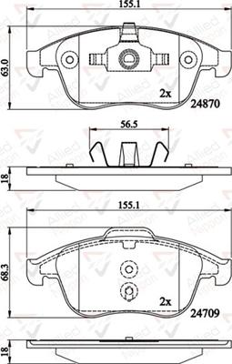 Comline ADB02162 - Brake Pad Set, disc brake autospares.lv