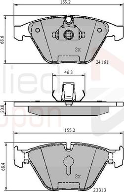 Comline ADB02100 - Brake Pad Set, disc brake autospares.lv