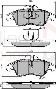 Comline ADB0212 - Brake Pad Set, disc brake autospares.lv