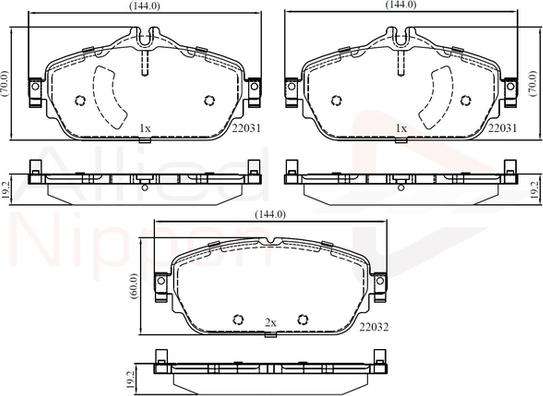 Comline ADB02346 - Brake Pad Set, disc brake autospares.lv