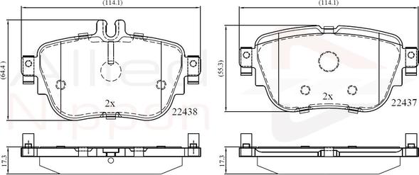 Comline ADB02366 - Brake Pad Set, disc brake autospares.lv