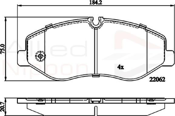 Comline ADB02317 - Brake Pad Set, disc brake autospares.lv