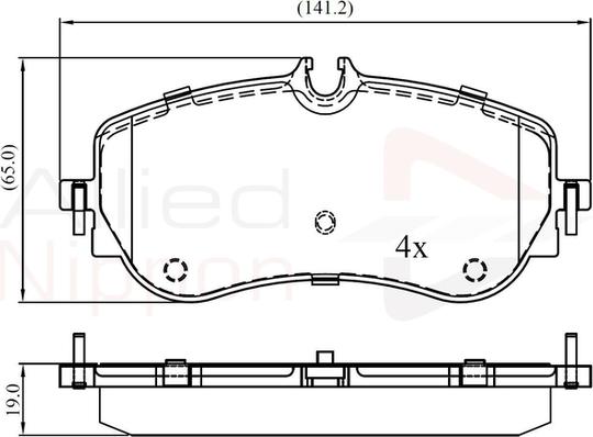 Comline ADB02387 - Brake Pad Set, disc brake autospares.lv