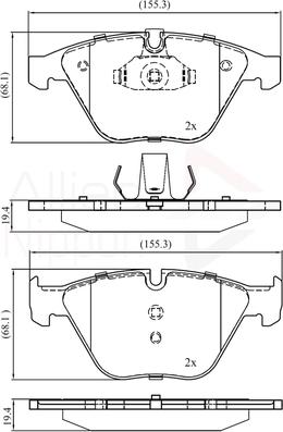 Comline ADB02377 - Brake Pad Set, disc brake autospares.lv